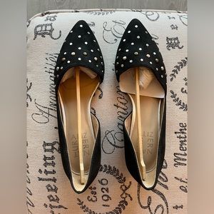 Brand new Naturalizer size 4 black suede and studded flats
